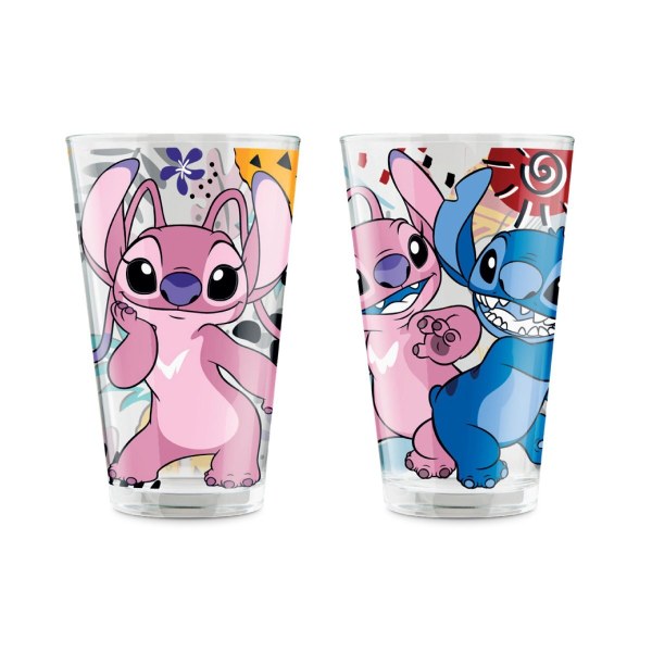 Set van 2 glazen Stitch & Angel 310ml - Egan Disney Home