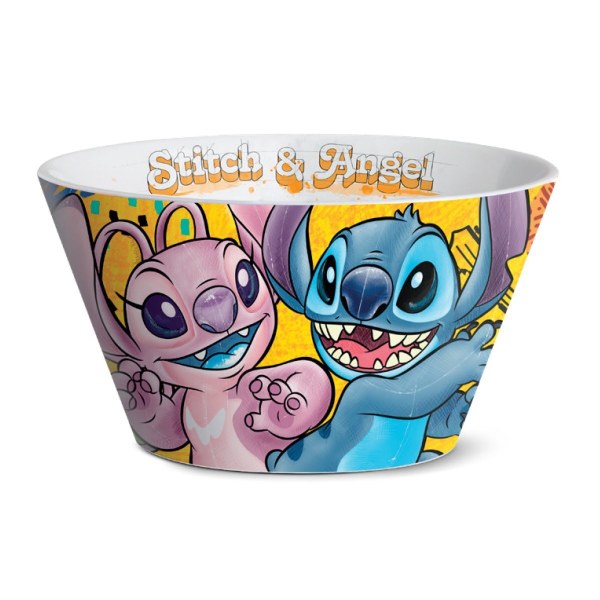 Kom Stitch & Angel geel 550 ml - Egan Disney Home