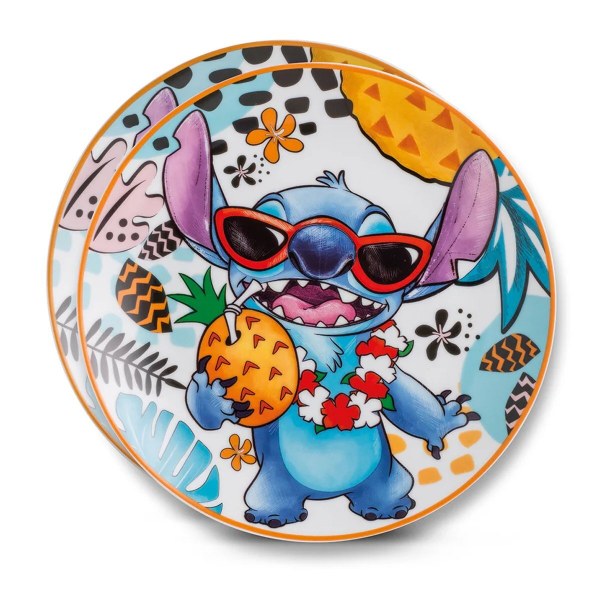 Set van 2 dessertbordjes Stitch wit - Egan Disney Home