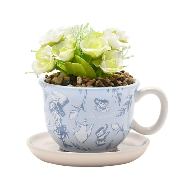 ALICE IN WONDERLAND - Decoratieve Mok + Kunstplant