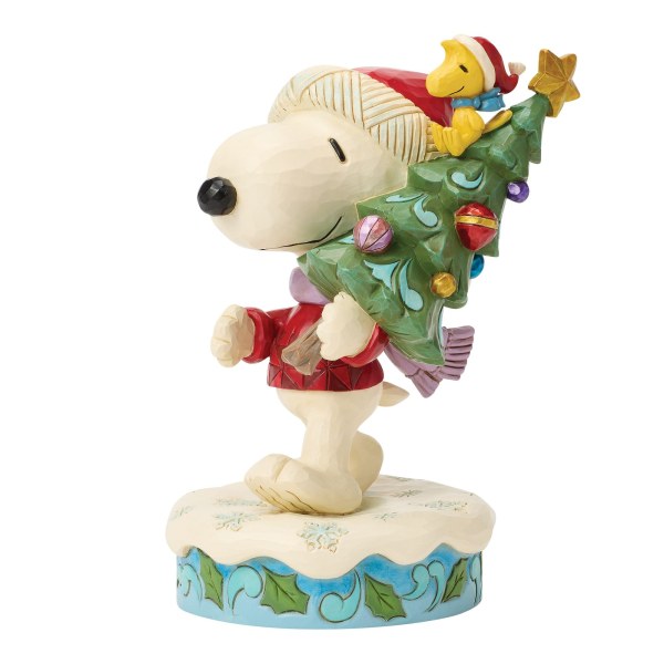 SNOOPY EN WOODSTOCK MET BOOM