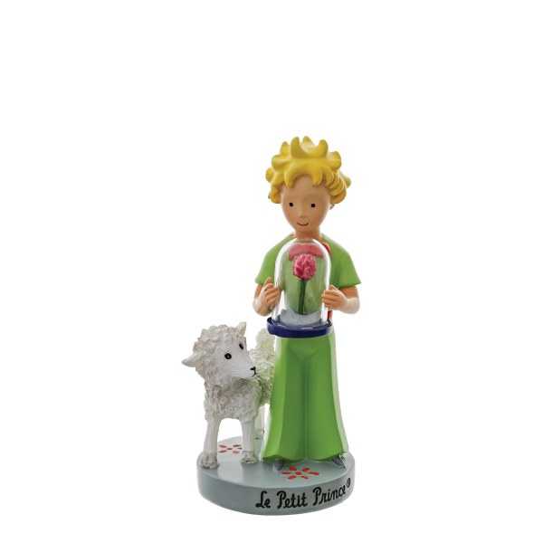 DE KLEINE PRINS FIGUUR 12 CM ROZE EN SCHAAP