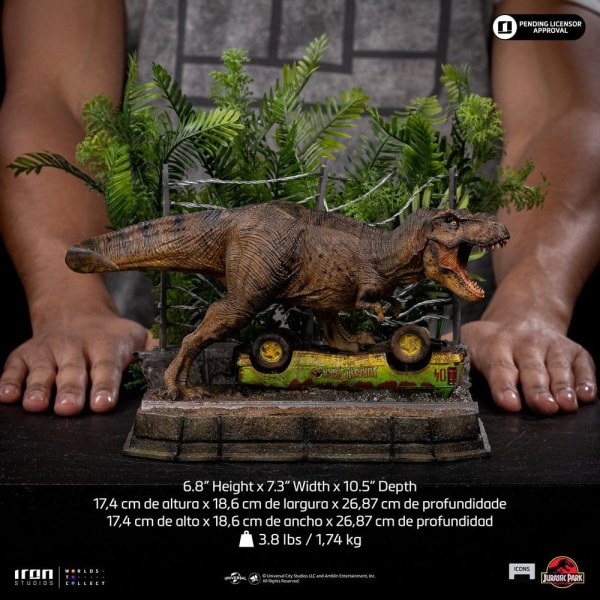 Jurassic Park beeldje Icons T-Rex Breakout Set A 17 cm