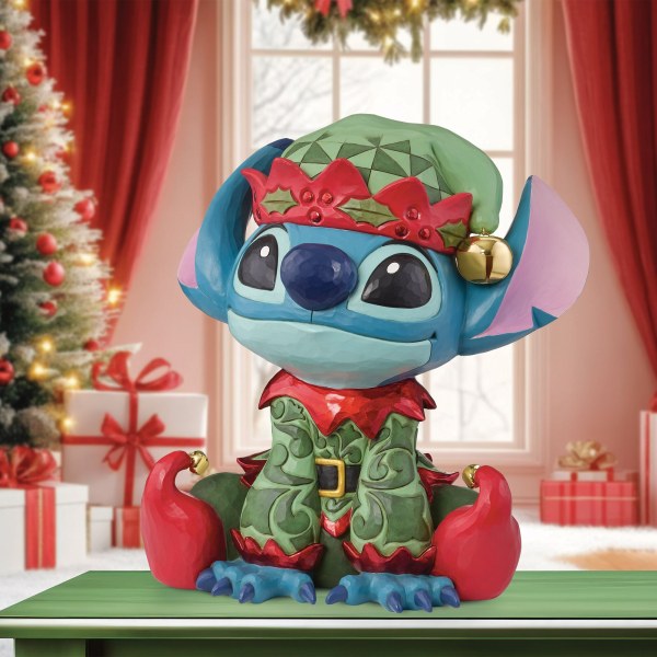 Stitch Kerstelf Figuur Disney 37,3 cm door Jim Shore – Costco Exclusief – Disney Traditions