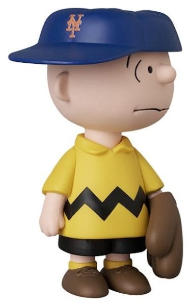PVC UDF Figuur Charlie Brown New York Mets 9 cm - MLB × Peanuts