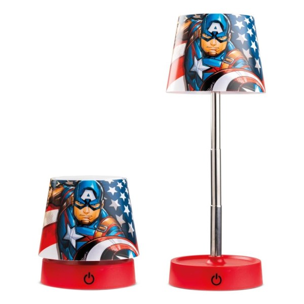 Captain America Oplaadbare LED Bureaulamp 11cm - Marvel