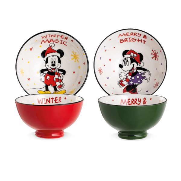 Magische winterset van 2 kommen 300ml Mickey & Minnie - Disney