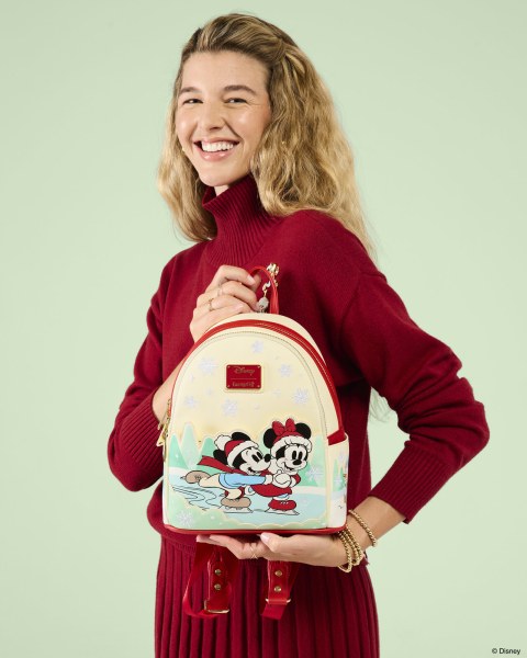 Mickey & Friends mini-rugzak met schaatsen en haarbandhouder - Disney Loungefly