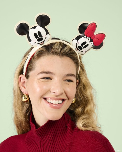 Mickey & Minnie gebreide strik haarband met oren voor de feestdagen - Disney Loungefly