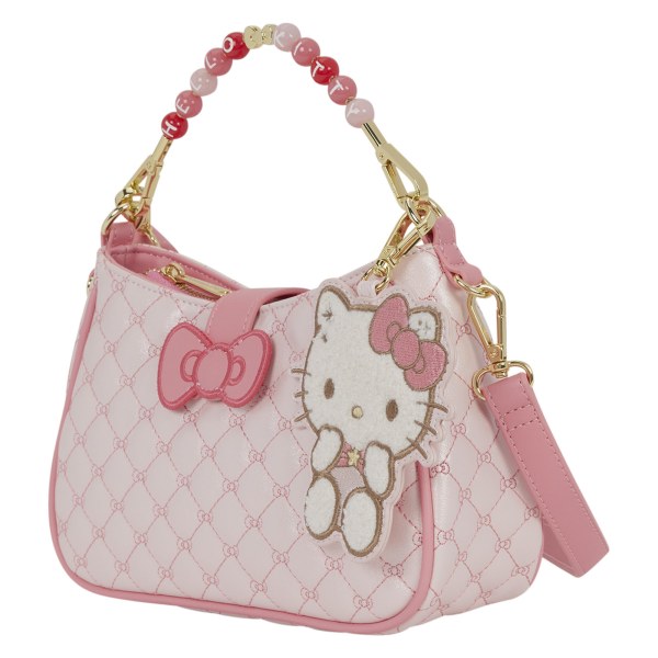 Hello Kitty gewatteerde crossbodytas met kralenhandvat & tasbedel - Loungefly Sanrio