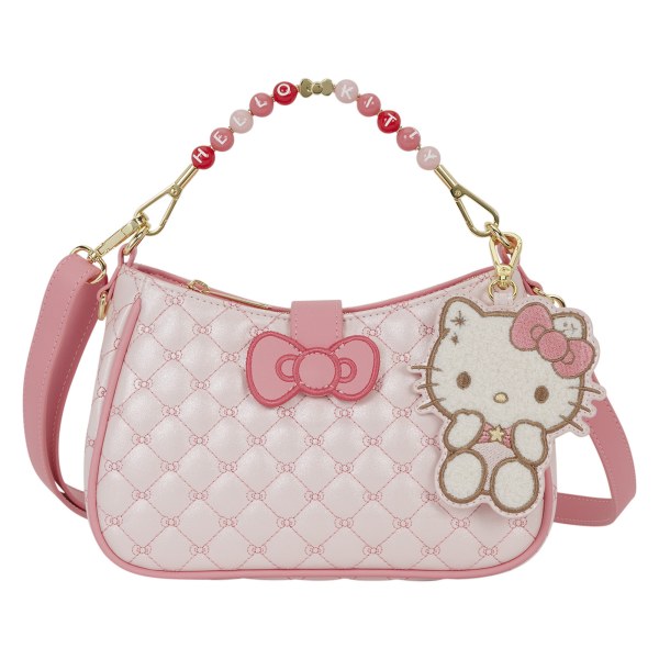 Hello Kitty gewatteerde crossbodytas met kralenhandvat & tasbedel - Loungefly Sanrio