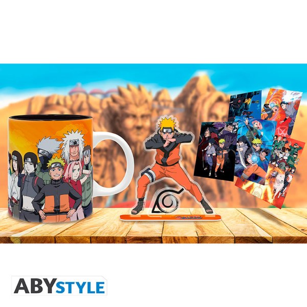 NARUTO SHIPPUDEN - Pakket Mok 320ml + Acryl® + Ansichtkaarten Naruto