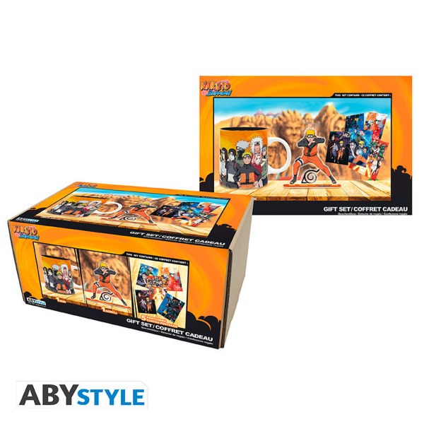 NARUTO SHIPPUDEN - Pakket Mok 320ml + Acryl® + Ansichtkaarten Naruto