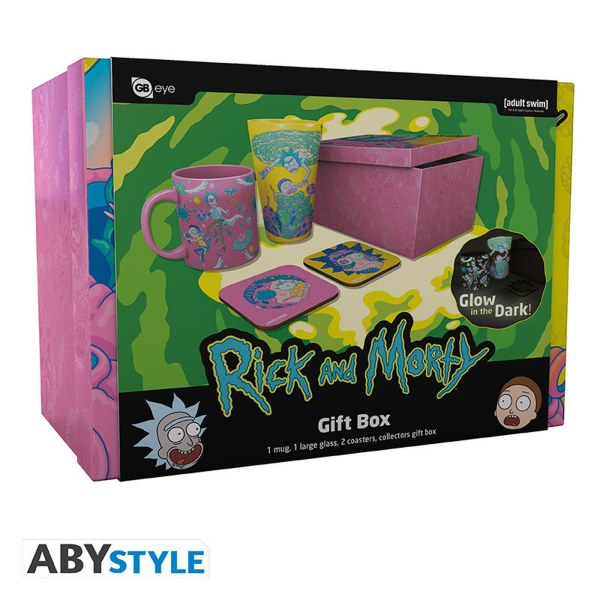 RICK AND MORTY - XXL Glas + Mok + 2 Onderzetters Set