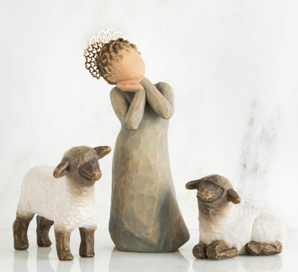 WILLOW TREE PETITE BEELDHOUWWERKEN HERDERINNEN SCHAPEN