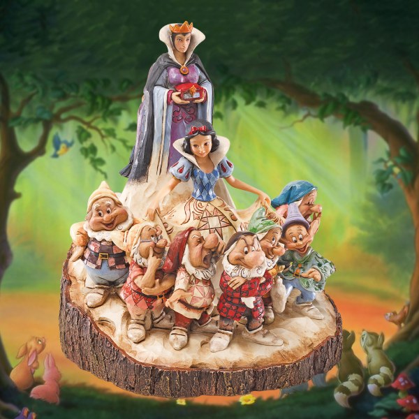 WOOD CARVED SNEEUWWITJE DISNEY TRADITIONS