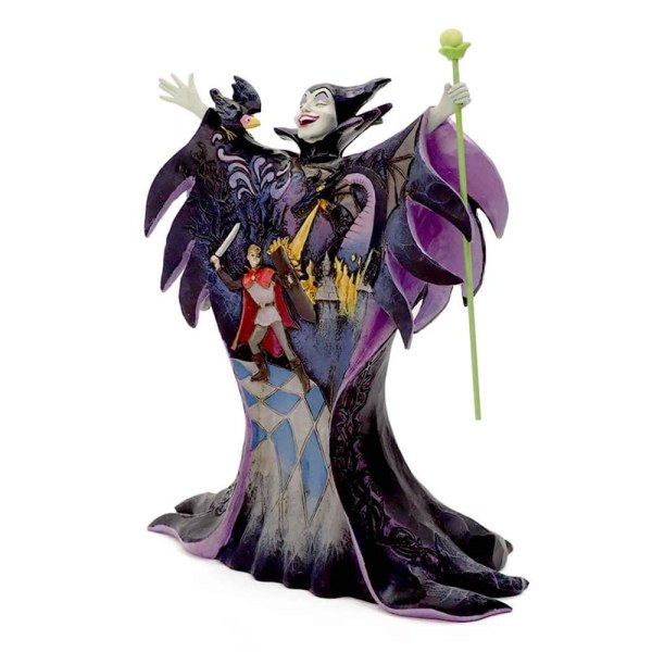 MALEFICENT MET SCÈNE GEBEELD OP HAAR DISNEY TRADITIONS JURK