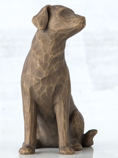 FIGURINE WILLOW TREE IK HOU VAN MIJN HOND (DONKERE VERSIE)