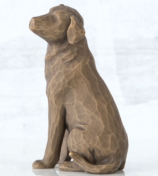 FIGURINE WILLOW TREE IK HOU VAN MIJN HOND (DONKERE VERSIE)