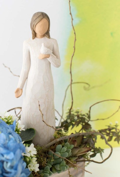 "MET MEDEDOGEN" WILLOW TREE FIGUUR