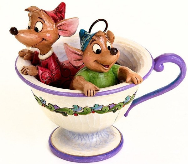 JAQ EN GUS IN DE JIM SHORE BEKER - DISNEY TRADITIONS