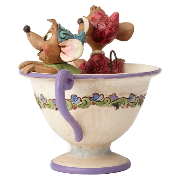 JAQ EN GUS IN DE JIM SHORE BEKER - DISNEY TRADITIONS