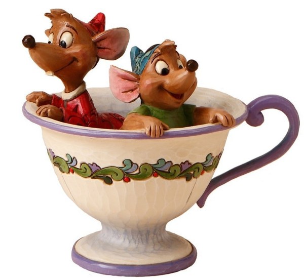 JAQ EN GUS IN DE JIM SHORE BEKER - DISNEY TRADITIONS