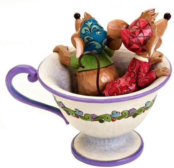 JAQ EN GUS IN DE JIM SHORE BEKER - DISNEY TRADITIONS