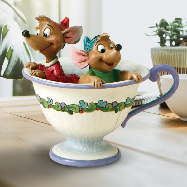 JAQ EN GUS IN DE JIM SHORE BEKER - DISNEY TRADITIONS