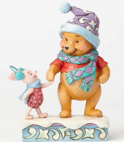 WINNIE EN BIGLET IN DE WINTER JIM SHORE DISNEY TRADITIONS