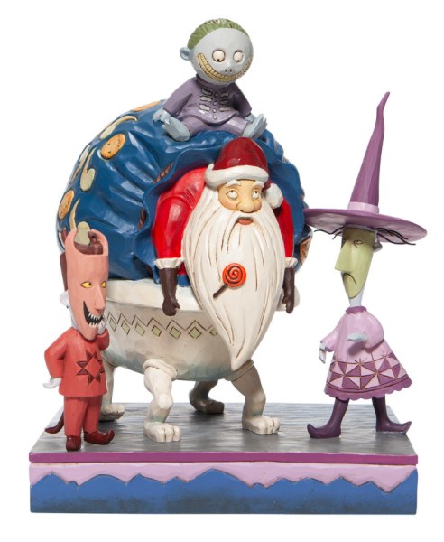 LOCK SHOCK EN BARREL MET KERSTMAN - DISNEY TRADITIONS