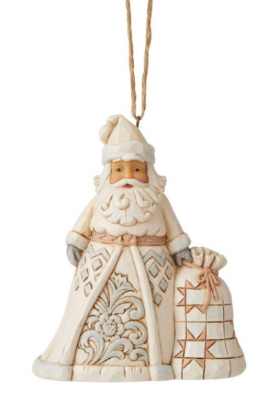 KERSTMAN EN ZIJN ZAK MET SPEELGOEDHANGERS - JIM SHORE