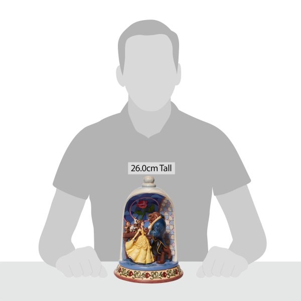 SCHOONHEID EN HET BEEST ROZE DIORAMA - DISNEY TRADITIONS