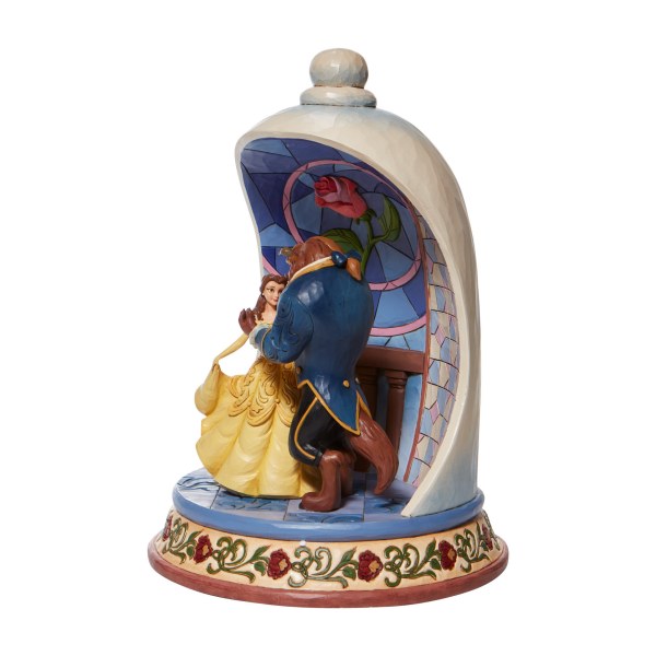 SCHOONHEID EN HET BEEST ROZE DIORAMA - DISNEY TRADITIONS