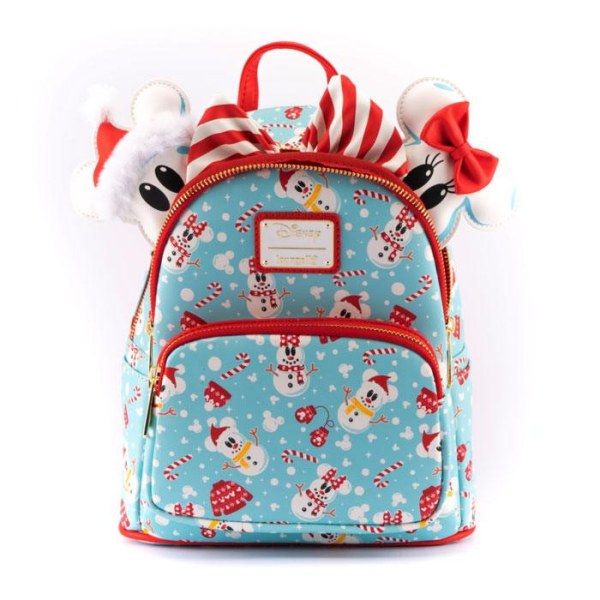 MINI RUGZAK EN HAARBAND MICKEY & MINNIE SNEEUWPOPPEN - DISNEY LOUNGEFLY