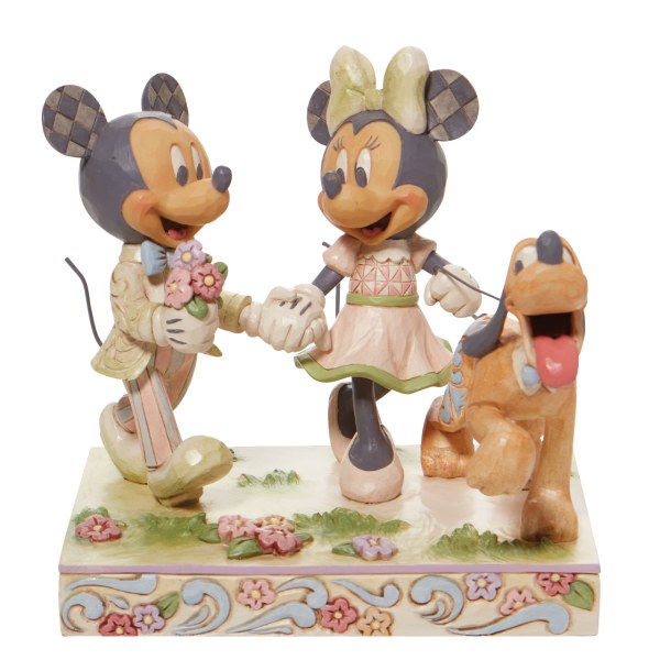 MICKEY, MINNIE EN PLUTO WHITE WOODLAND - DISNEY TRADITIONS