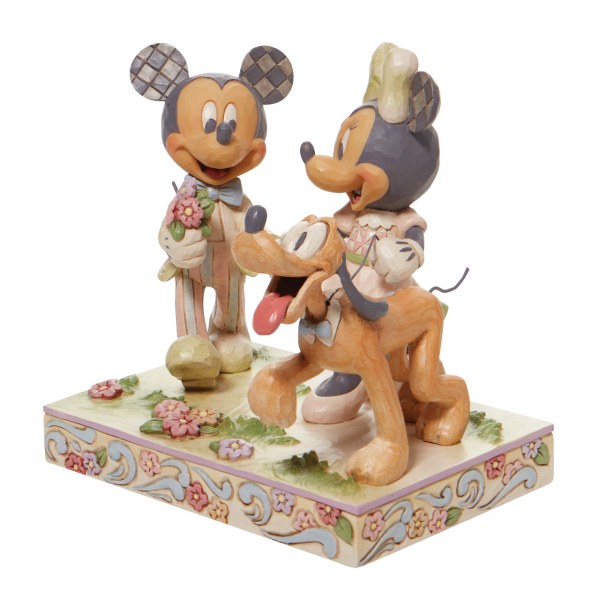 MICKEY, MINNIE EN PLUTO WHITE WOODLAND - DISNEY TRADITIONS