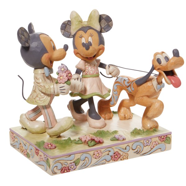 MICKEY, MINNIE EN PLUTO WHITE WOODLAND - DISNEY TRADITIONS