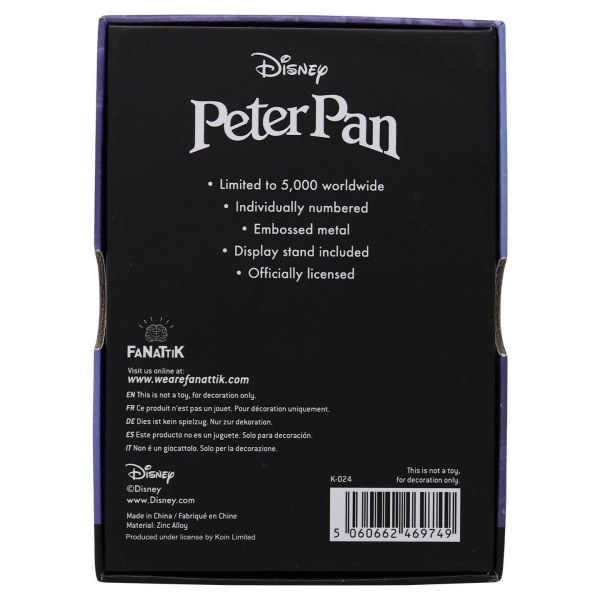 PETER PAN VERZAMELBAAR BAAR - BEPERKTE UITGAVE