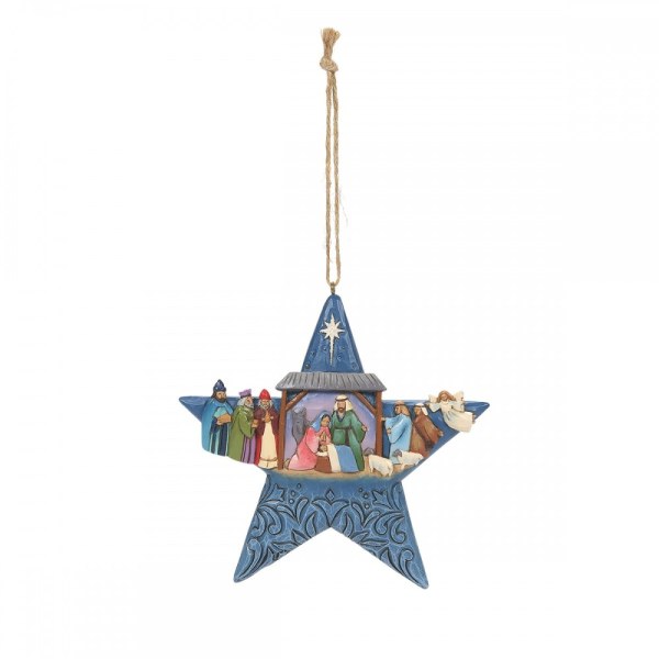 KERSTSTAL STER ORNAMENT - JIM SHORE HEARTWOOD CREEK