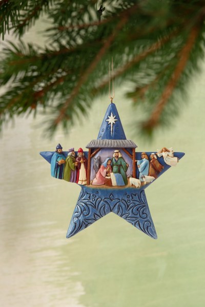 KERSTSTAL STER ORNAMENT - JIM SHORE HEARTWOOD CREEK