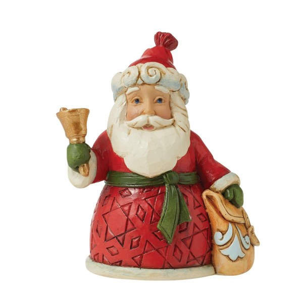 KERSTMAN MET EEN KLOK - JIM SHORE HEARTWOOD CREEK
