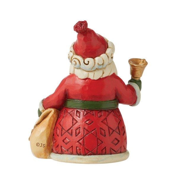 KERSTMAN MET EEN KLOK - JIM SHORE HEARTWOOD CREEK
