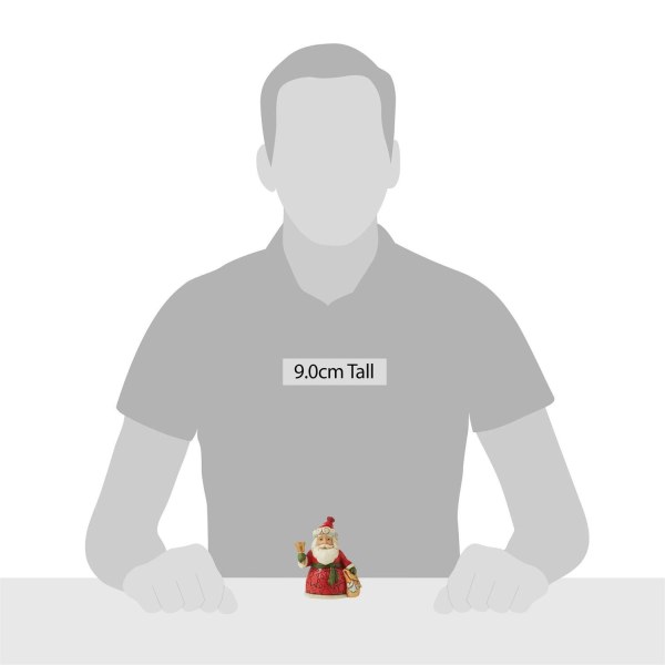 KERSTMAN MET EEN KLOK - JIM SHORE HEARTWOOD CREEK