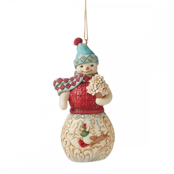 WONDERLAND SNEEUWMAN ORNAMENT - JIM SHORE HEARTWOOD CREEK