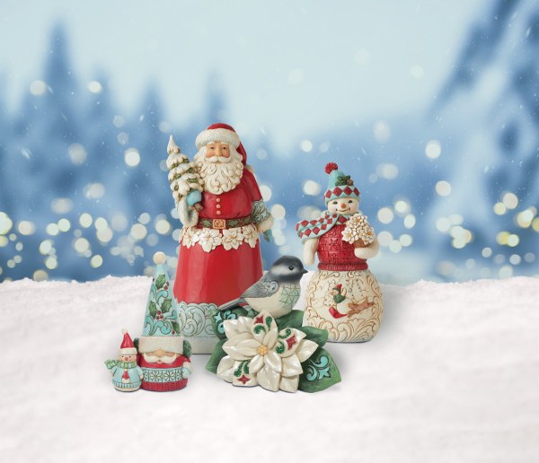 WONDERLAND GNOME EN SNEEUWMAN - JIM SHORE HEARTWOOD CREEK