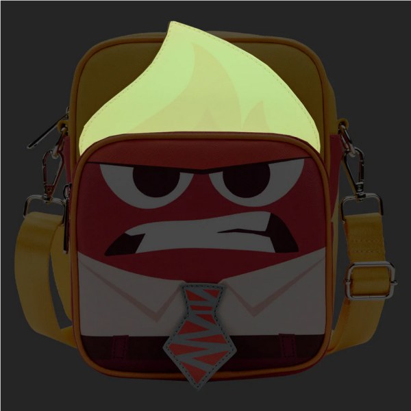 INSIDE OUT ANGER SCHOUDEDTASSEN (GLOW IN THE DARK) - DISNEY LOUNGEFLY