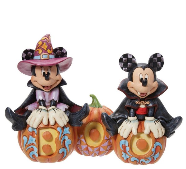 MICKEY & MINNIE HALLOWEEN FOSPHORESCENT - DISNEY TRADITIONS
