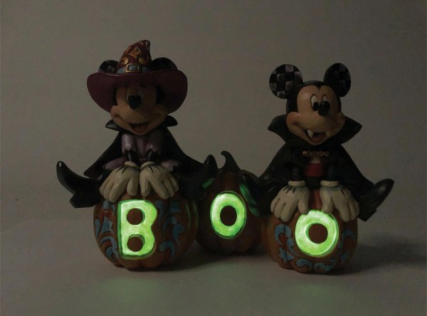 MICKEY & MINNIE HALLOWEEN FOSPHORESCENT - DISNEY TRADITIONS