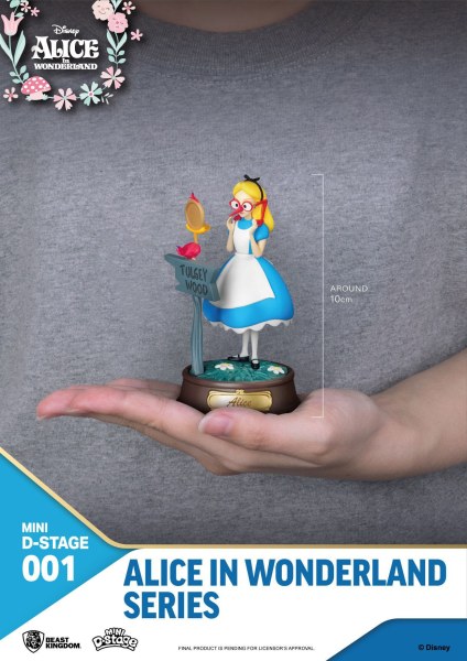 PAKKET 6 MINIBEELDJES ALICE IN WONDERLAND - MINI DISNEY D-STAGE